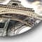 Designart - The Paris Paris Eiffel TowerView from Ground' Ultra Glossy Cityscape Circle Wall Art
